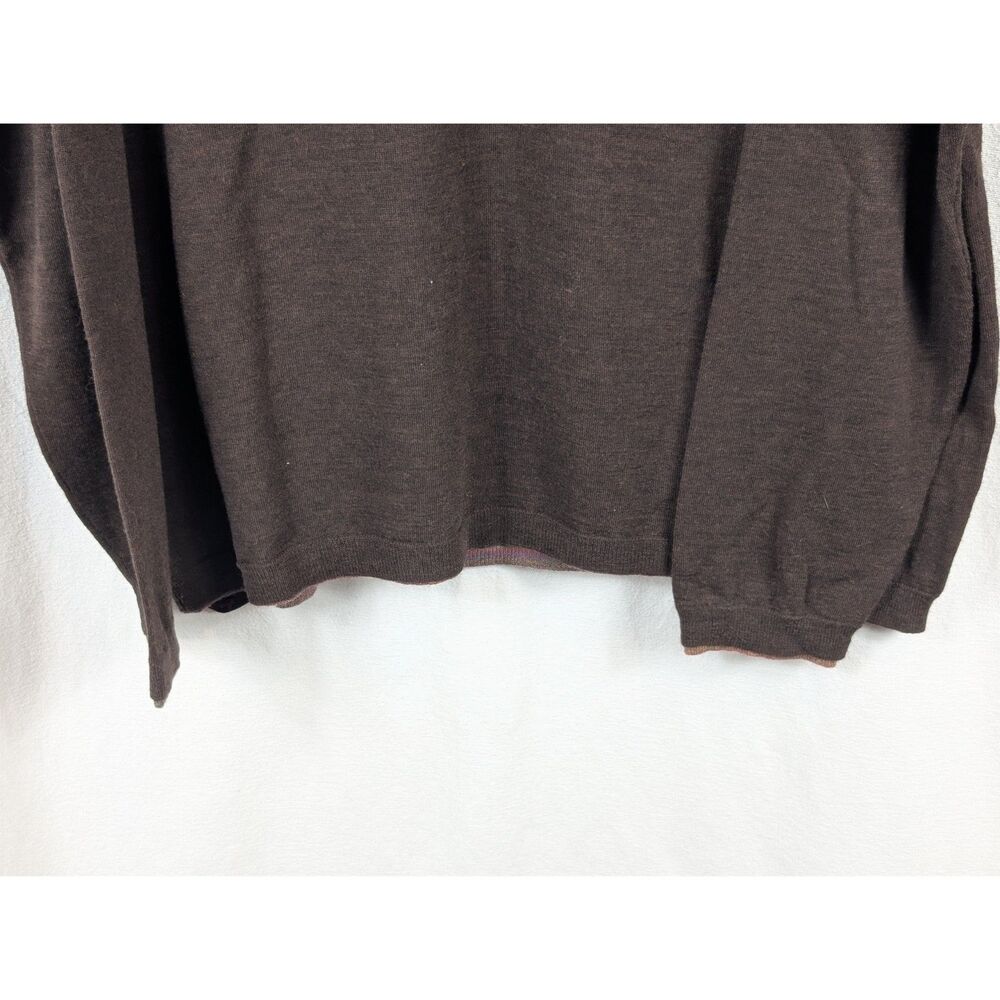 Robert Graham Wool V-Neck Sweater Brown Men's Size 3XL/XXXL - Picture 4 of 16